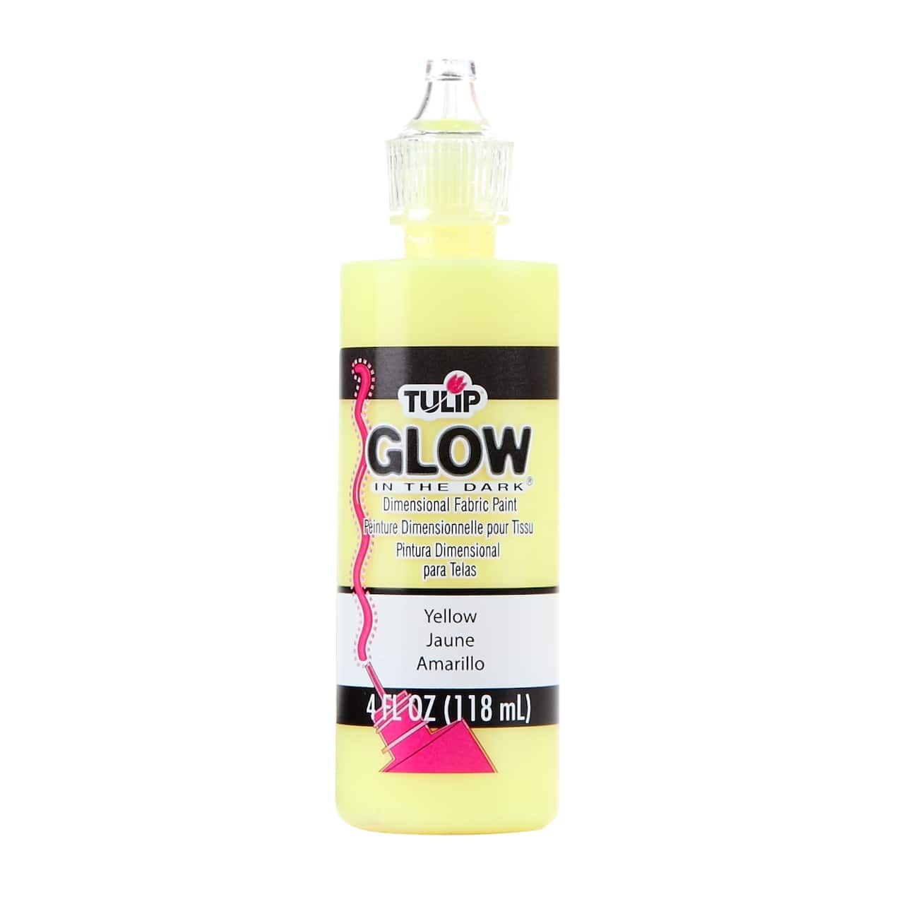 12 Pack: Tulip® Glow-in-the-Dark® Yellow Dimensional Fabric Paint